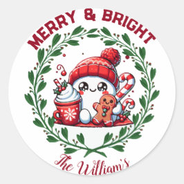Adesivo Feliz elegante e Natal brilhante