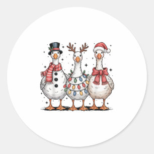 Adesivo Feliz Engraçado Goosemas Bobo de Natal Ganso X