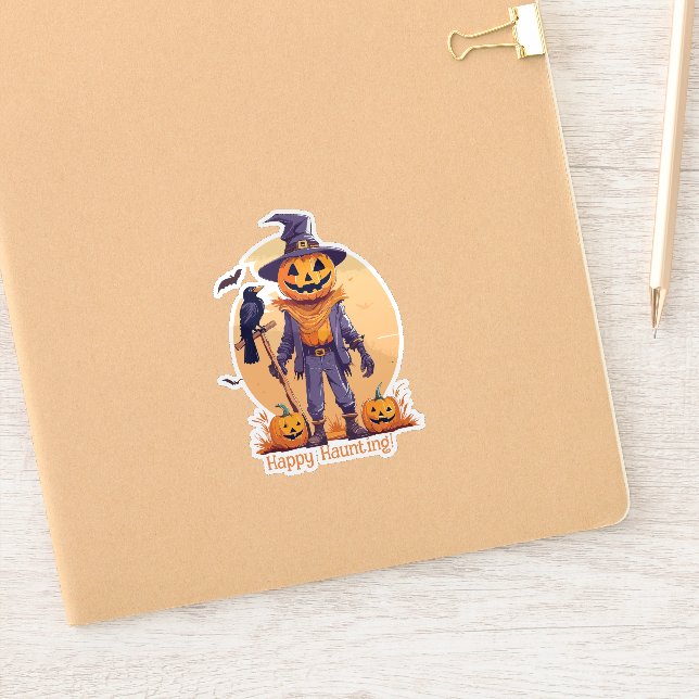 Adesivo Feliz Espantalho Jack-o'-Lanterna (Notebook)