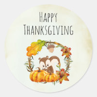 Feliz Esquilo de Ação de Graças e Russo Pumpkins