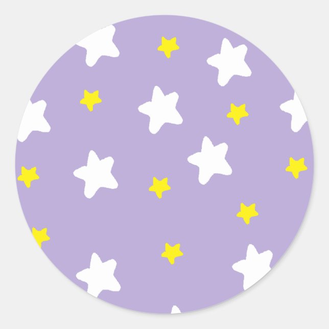 Adesivo Feliz Estrelas Roxo (Frente)