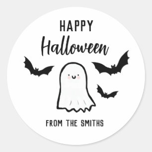 Adesivo Feliz Fantasma Amigável de Halloween