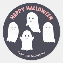 Adesivo Feliz Fantasmas Amigáveis do Halloween