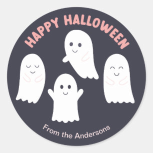 Adesivo Feliz Fantasmas Amigáveis do Halloween