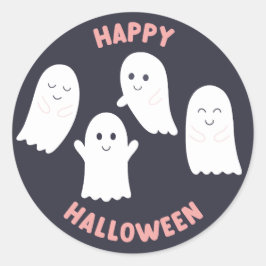 Adesivo Feliz Fantasmas Amigáveis do Halloween