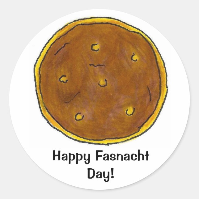 Adesivo Feliz Fasnacht Fastnacht Day PA Rosquinha Holandes (Frente)