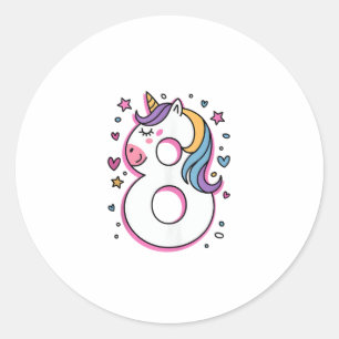 Adesivo Feliz Festa de aniversário De 8 Anos Para Gir