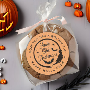 Adesivo Feliz Festa De Halloween, Bats Engraçado Obrigado