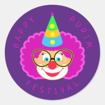 Feliz Festival de Purim Festa Engraçado de Palhaço