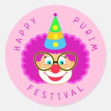 Feliz Festival de Purim Festa Engraçado de Palhaço