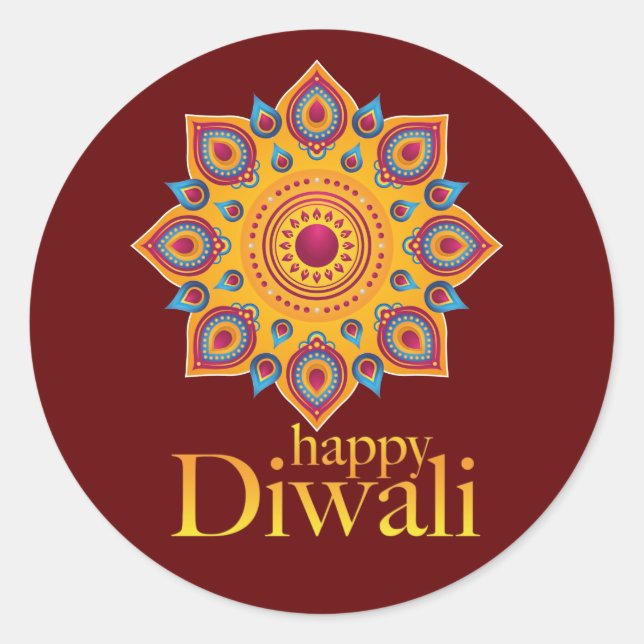 Adesivo Feliz Festival Diwali de Luz (Frente)
