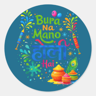 Adesivo Feliz festival holi india cores bura na mano holi