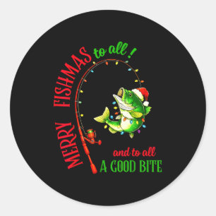 Adesivo Feliz Fishmas a Todos os Pescadores Engraçados do 