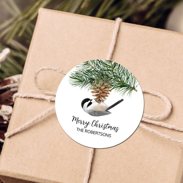 Adesivo Feliz Frango de Natal no Pinecone (Criador carregado)