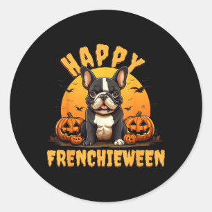 Adesivo Feliz Frenchieween Bulldog Francês de Halloween