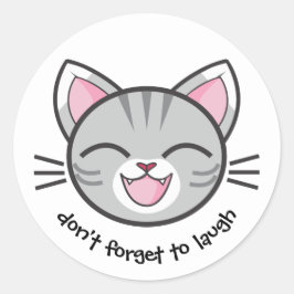 Adesivo Feliz Gato Motiva Um a Rir