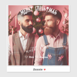 Adesivo Feliz Gay de Natal | Foto personalizada