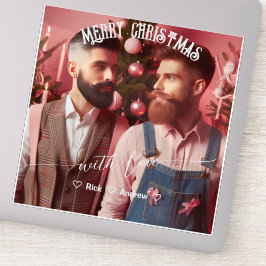 Adesivo Feliz Gay de Natal | Foto personalizada