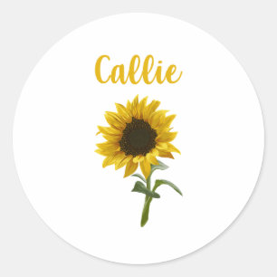 Adesivo Feliz Girassol - Nome Callie