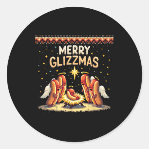 Adesivo Feliz Glizzmas Hot Dog Humor Funny Comida Lovers C