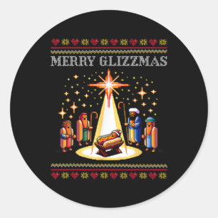 Adesivo Feliz Glizzmas Tacky Engraçado Feliz Cachorro Quen