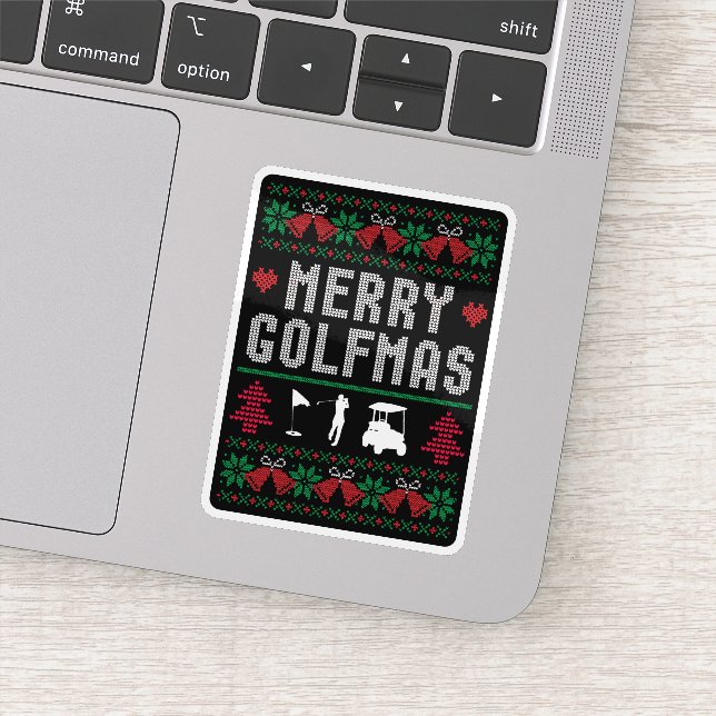 Adesivo Feliz Golfe Golfe Golfe Golfe no Natal Feio (Detalhe)