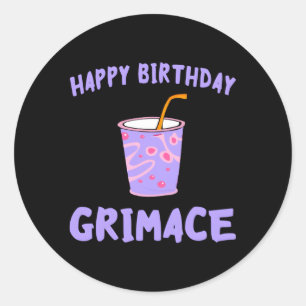 Adesivo Feliz Grimace Purple Milshake Hbd