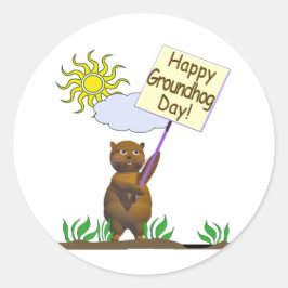 Adesivo Feliz Groundhog Day Groundhog