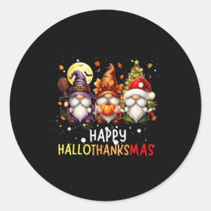 Adesivo Feliz Hallothanksmas Amante de Gnomos de Halloween