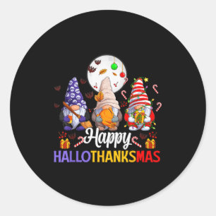 Adesivo Feliz Hallothanksmas Amante de Gnomos de Halloween