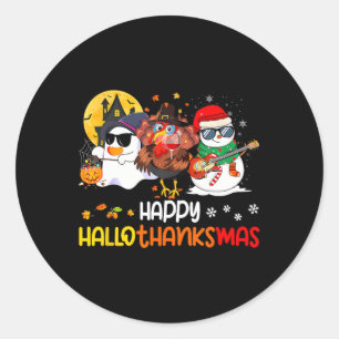 Adesivo Feliz Hallothanksmas Cute Ghost Halloween Thanksgi