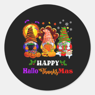 Adesivo Feliz Hallothanksmas Três Feliz de Halloween dos G