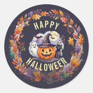 Adesivo Feliz Halloween - Abóbora Vintage