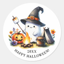 Feliz Halloween acampando Fantasma Bonita