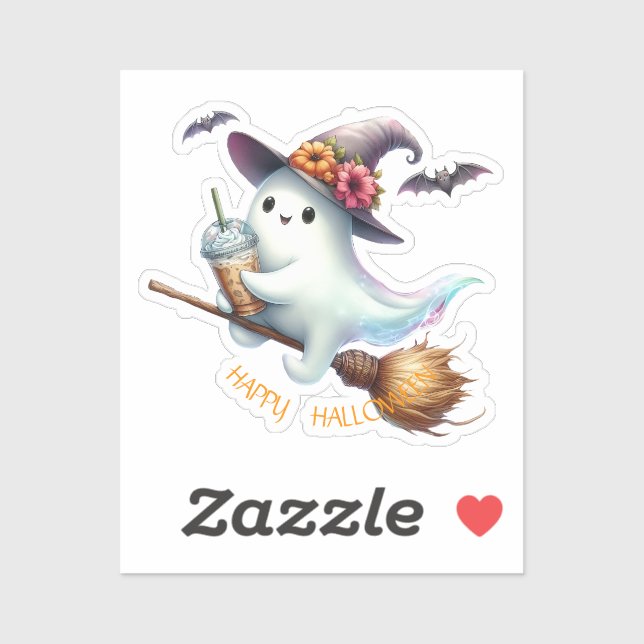 Adesivo Feliz Halloween Assustador (Folha)