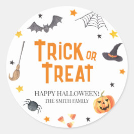 Adesivo Feliz Halloween, BOO, Truque ou Tratado