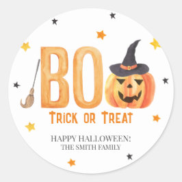 Adesivo Feliz Halloween, BOO, Truque ou Tratado