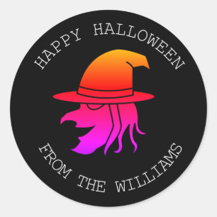 Adesivo Feliz Halloween Bruxa Assustadora Horror Assustado