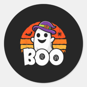 Adesivo Feliz Halloween - Bruxa Fantasma Bonita - Boo - En