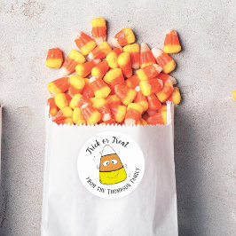 Adesivo Feliz Halloween Candy Corn Fofo Caprichoso 