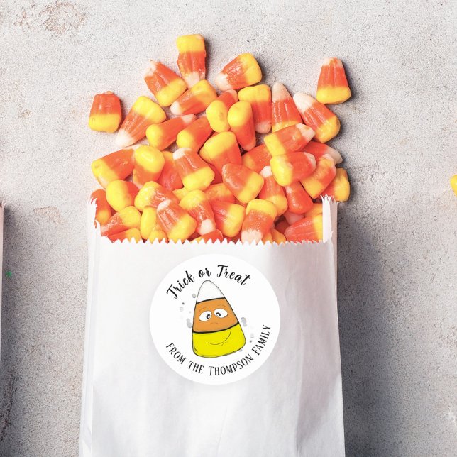 Adesivo Feliz Halloween Candy Corn Fofo Caprichoso  (Criador carregado)