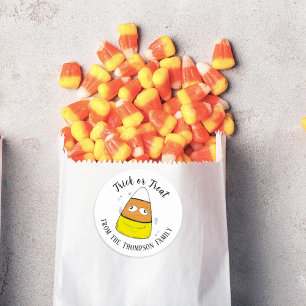 Adesivo Feliz Halloween Candy Corn Fofo Caprichoso