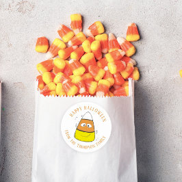 Adesivo Feliz Halloween Candy Corn Fofo Caprichoso 