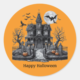 Adesivo Feliz Halloween Casa Assombrada