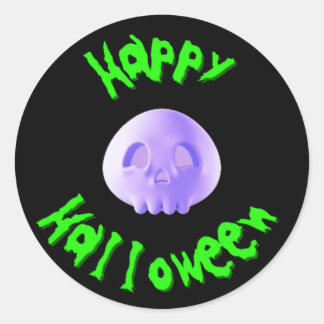 Adesivo Feliz Halloween Caveira 3D