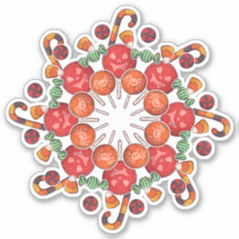 Adesivo Feliz Halloween | Colagem de Doces de Truque ou Gu