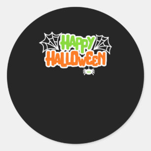 Adesivo Feliz Halloween Colorida Aranha Cótea