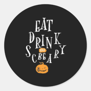 Adesivo Feliz Halloween Coma Beba E Seja Assustador Fashio