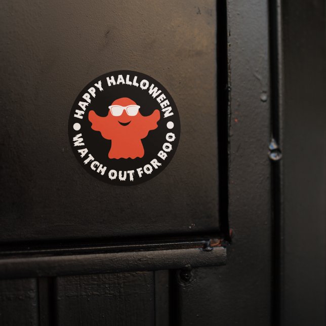 Adesivo Feliz Halloween Cuidado Com O Boo (Criador carregado)
