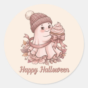 Adesivo Feliz Halloween Cute Autumn Colheita Fantasma&Cupc